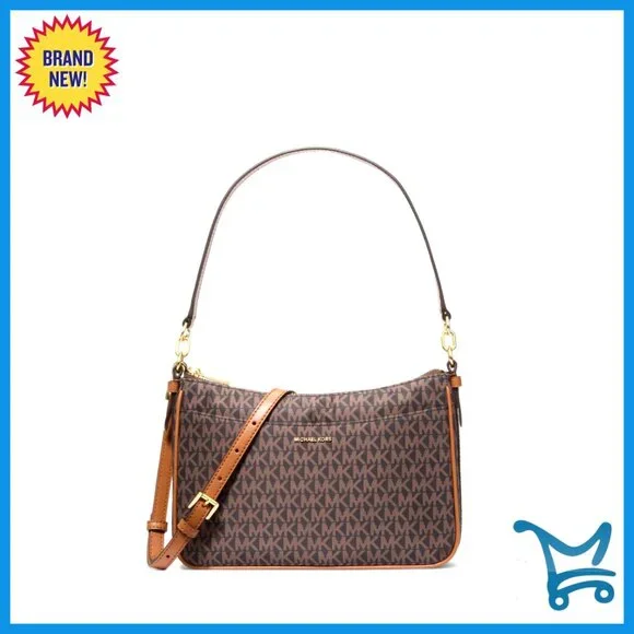 Medium Top Zip Crossbody Bag, Gold-Tone Hardware, Jet Set Style - Picture 1 of 3